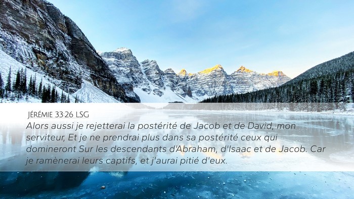 Jérémie 33:26 LSG Bible Verse Image