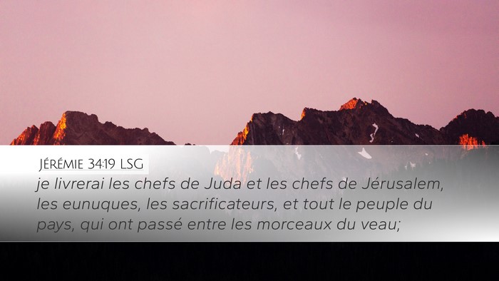 Jérémie 34:19 LSG Bible Verse Image