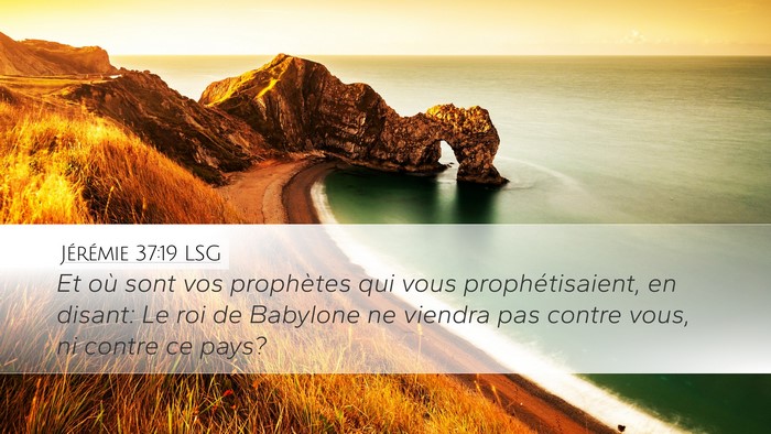 Jérémie 37:19 LSG Bible Verse Image