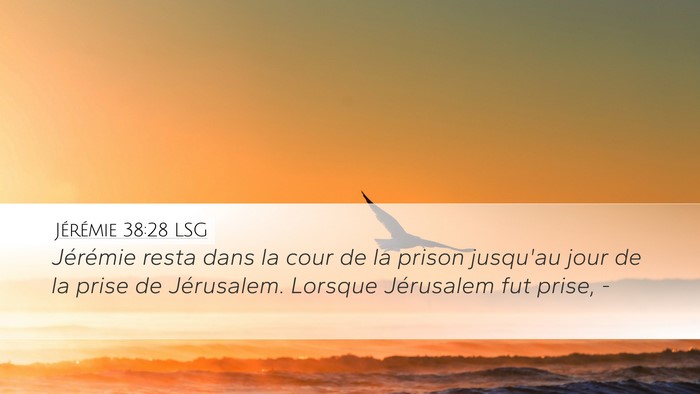 Jérémie 38:28 LSG Bible Verse Image