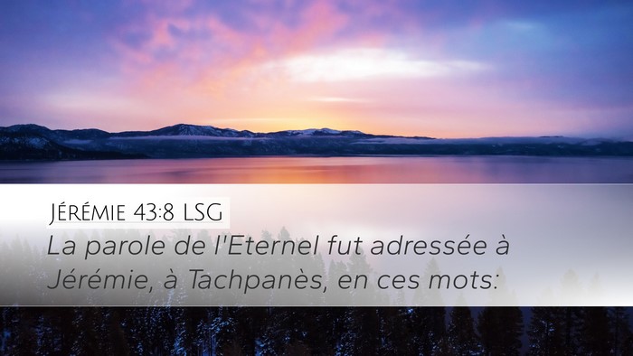 Jérémie 43:8 LSG Bible Verse Image
