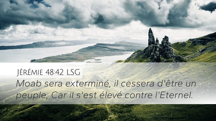 Jérémie 48:42 LSG Bible Verse Image