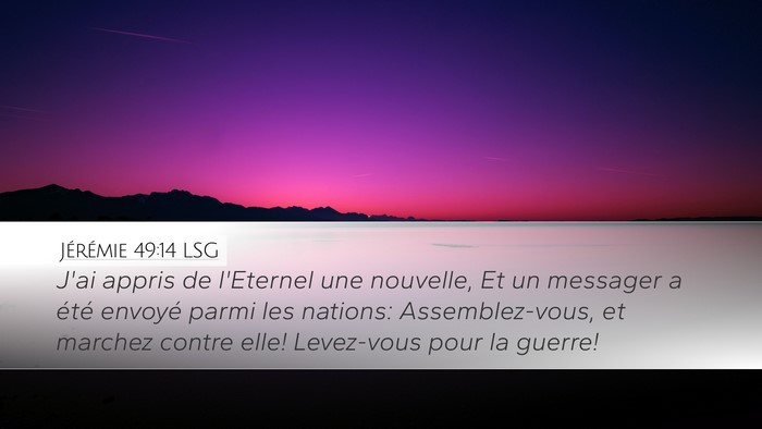Jérémie 49:14 LSG Bible Verse Image