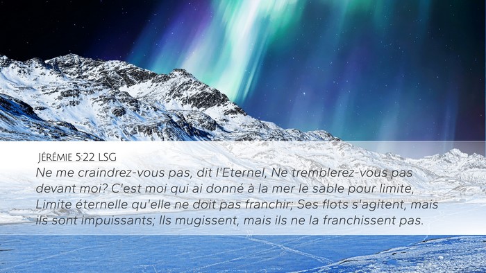 Jérémie 5:22 LSG Bible Verse Image