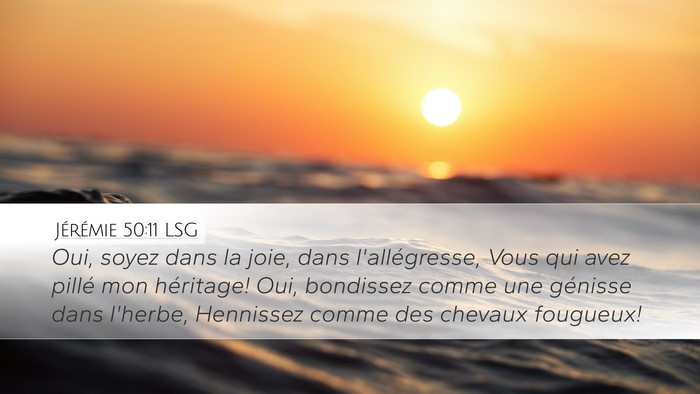 Jérémie 50:11 LSG Bible Verse Image