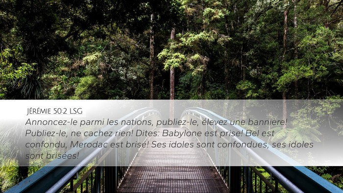 Jérémie 50:2 LSG Bible Verse Image