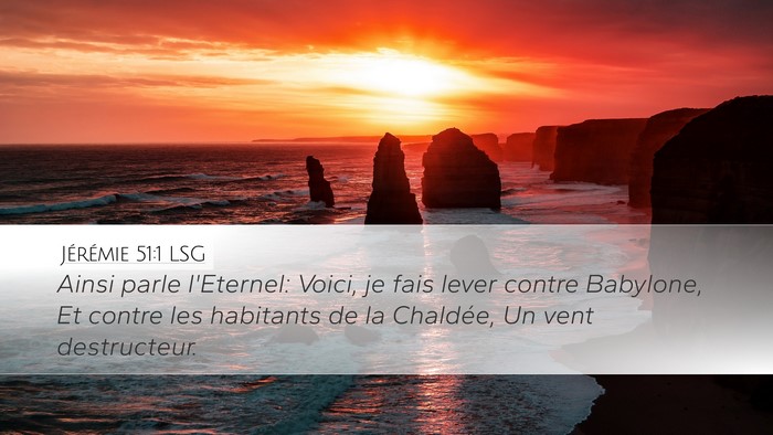 Jérémie 51:1 LSG Bible Verse Image
