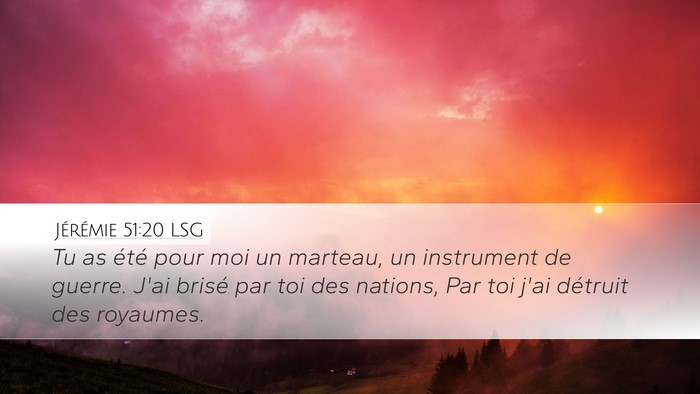 Jérémie 51:20 LSG Bible Verse Image