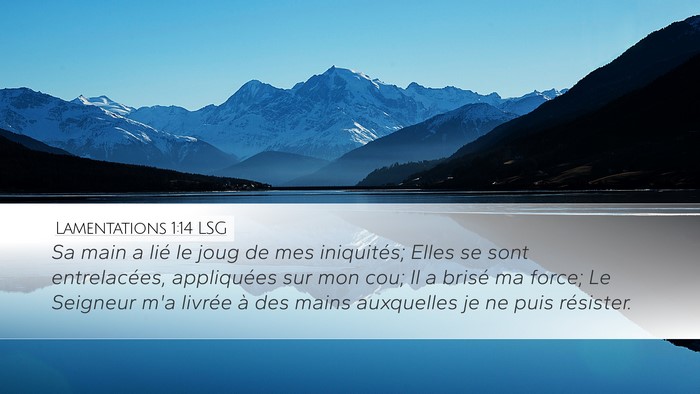 Lamentations 1:14 LSG Bible Verse Image
