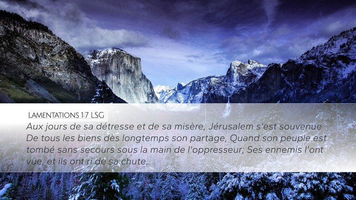 Lamentations 1:7 LSG Bible Verse Image