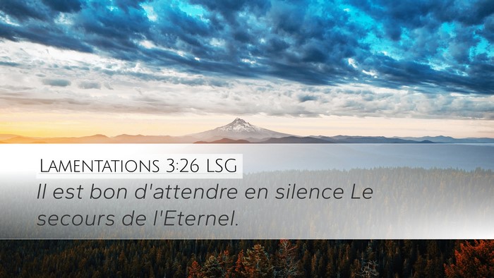 Lamentations 3:26 LSG Bible Verse Image