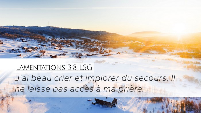 Lamentations 3:8 LSG Bible Verse Image