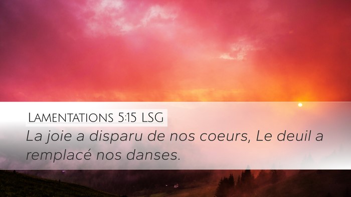 Lamentations 5:15 LSG Desktop Wallpaper - La joie a disparu de nos coeurs, Le deuil a - Desktop Bible Verse Wallpaper