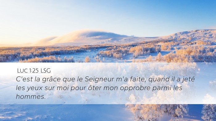 Luc 1:25 LSG Bible Verse Image