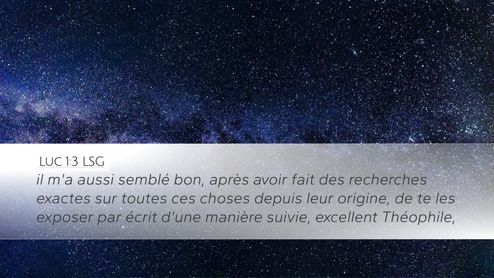 Luc 1:3 LSG Bible Verse Image