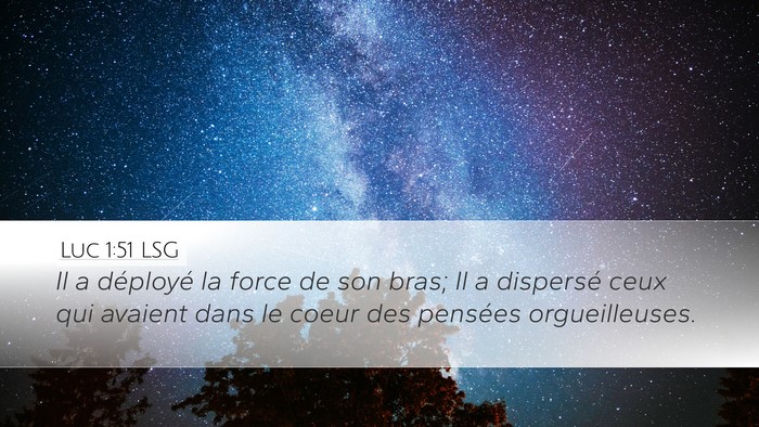Luc 1:51 LSG Bible Verse Image