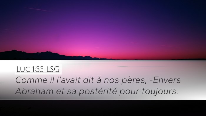 Luc 1:55 LSG Bible Verse Image