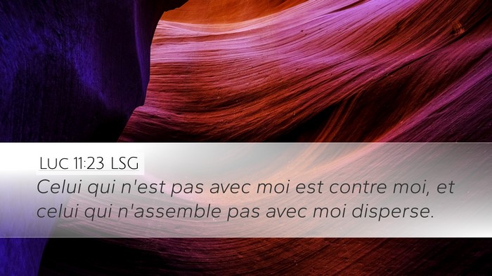Luc 11:23 LSG Bible Verse Image