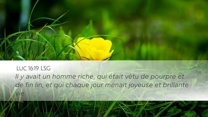 Luc 16:19 LSG Bible Verse Image