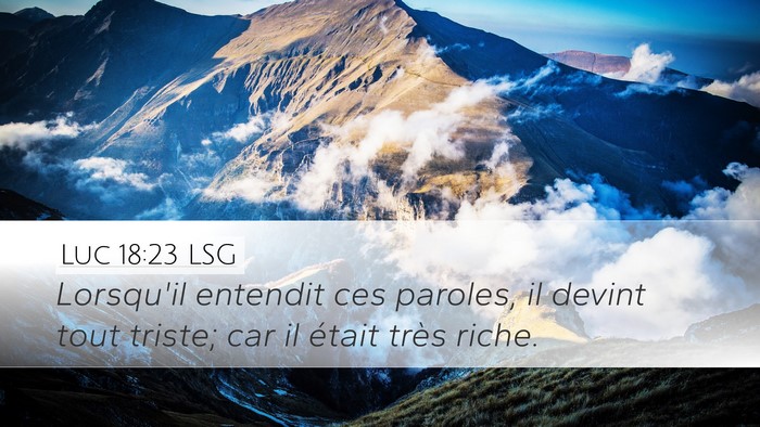 Luc 18:23 LSG Bible Verse Image