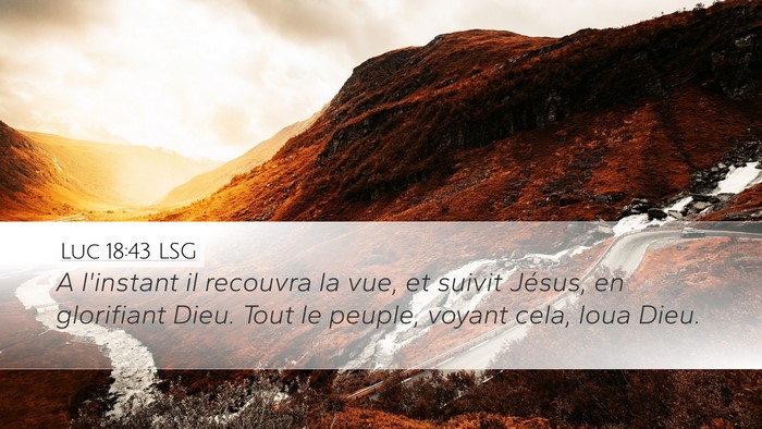 Luc 18:43 LSG Bible Verse Image