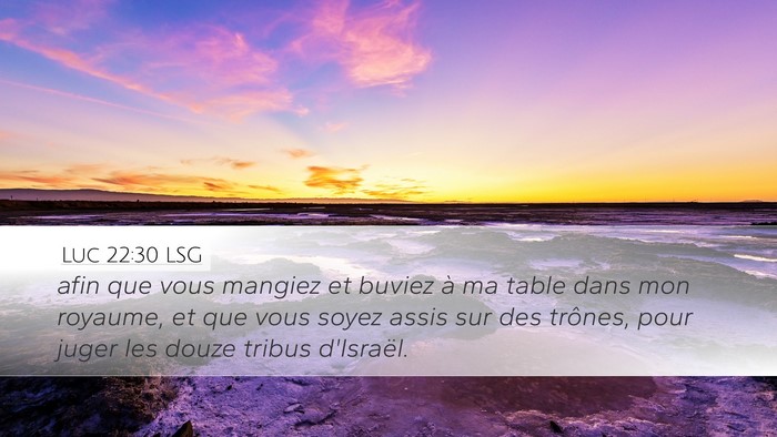 Luc 22:30 LSG Bible Verse Image