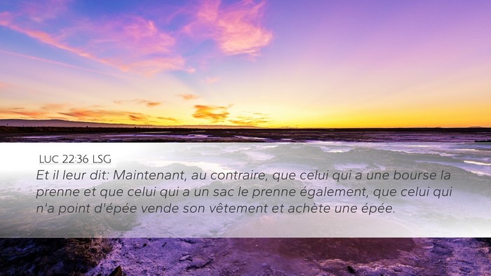 Luc 22:36 LSG Bible Verse Image