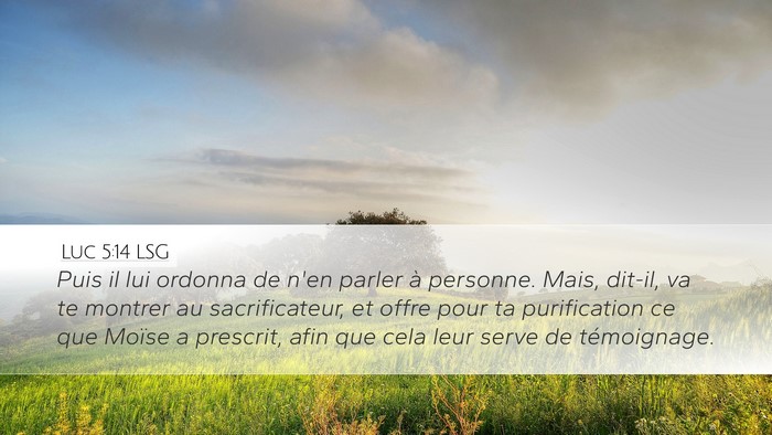 Luc 5:14 LSG Bible Verse Image