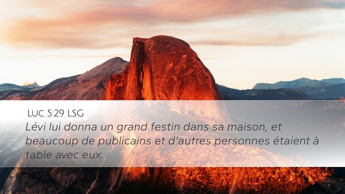 Luc 5:29 LSG Bible Verse Image