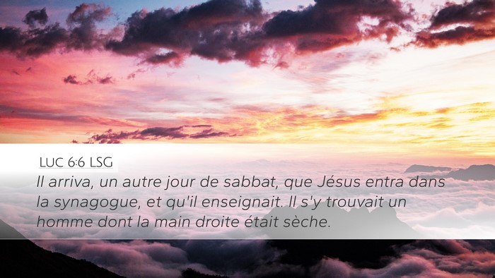 Luc 6:6 LSG Bible Verse Image