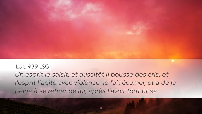 Luc 9:39 LSG Bible Verse Image