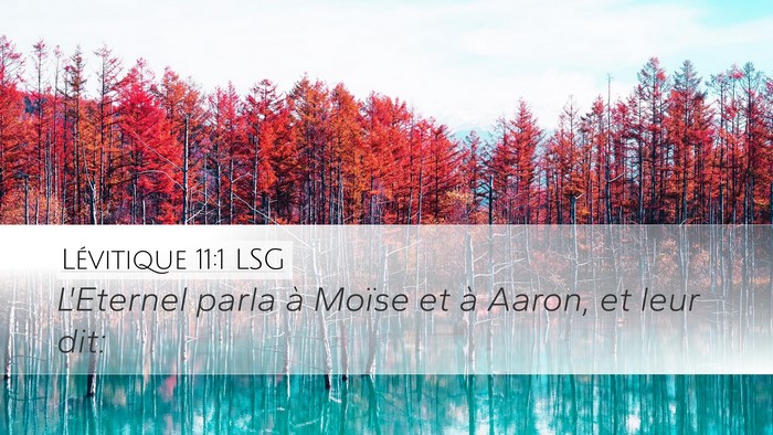 Lévitique 11:1 LSG Bible Verse Image
