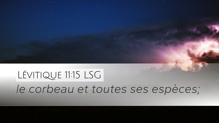 Lévitique 11:15 LSG Desktop Wallpaper - le corbeau et toutes ses - Desktop Bible Verse Wallpaper