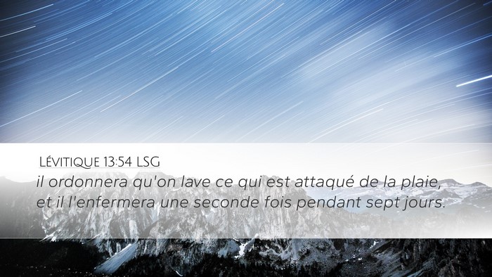 Lévitique 13:54 LSG Desktop Wallpaper - il ordonnera qu'on lave ce qui est attaqué de la - Desktop Bible Verse Wallpaper