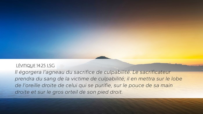 Lévitique 14:25 LSG Bible Verse Image