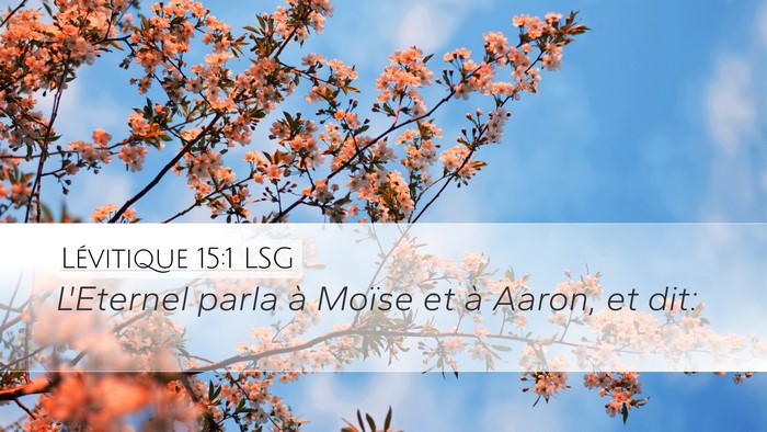 Lévitique 15:1 LSG Bible Verse Image
