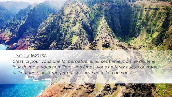 Lévitique 16:29 LSG Bible Verse Image