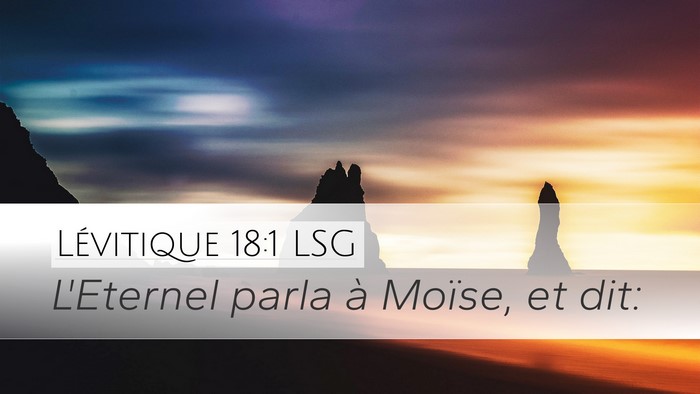 Lévitique 18:1 LSG Desktop Wallpaper - L'Eternel parla à Moïse, et - Desktop Bible Verse Wallpaper