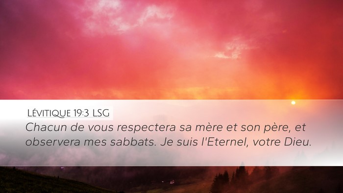 Lévitique 19:3 LSG Bible Verse Image