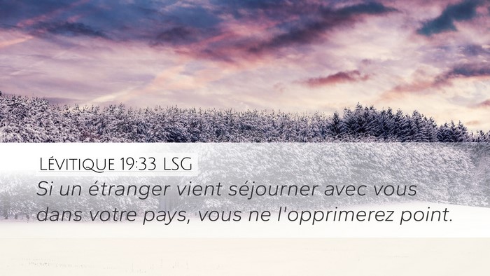 Lévitique 19:33 LSG Bible Verse Image