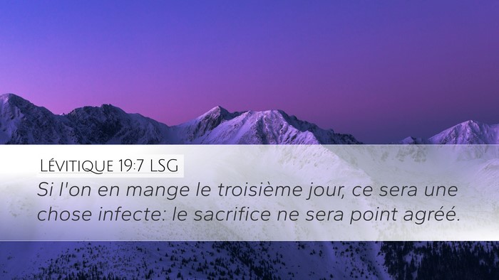 Lévitique 19:7 LSG Bible Verse Image