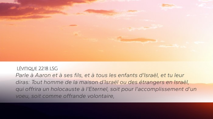 Lévitique 22:18 LSG Bible Verse Image