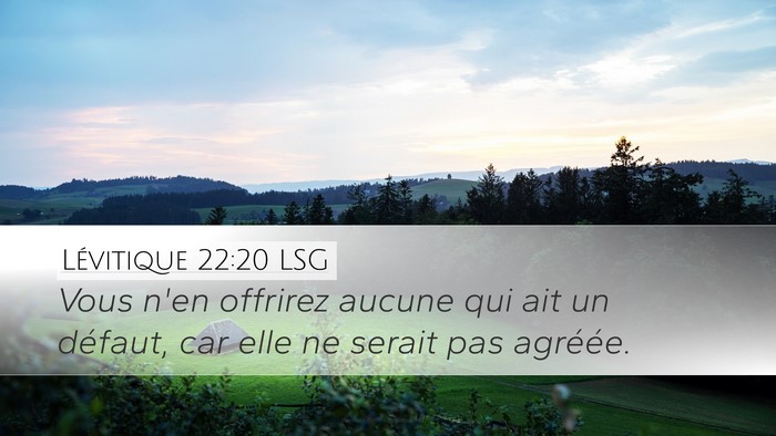 Lévitique 22:20 LSG Bible Verse Image
