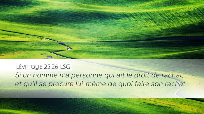 Lévitique 25:26 LSG Bible Verse Image