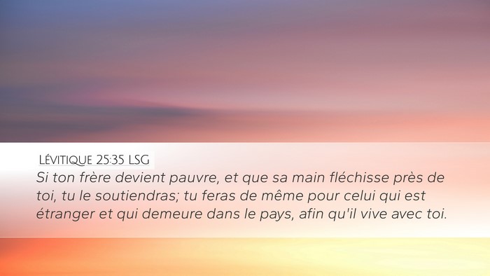 Lévitique 25:35 LSG Bible Verse Image
