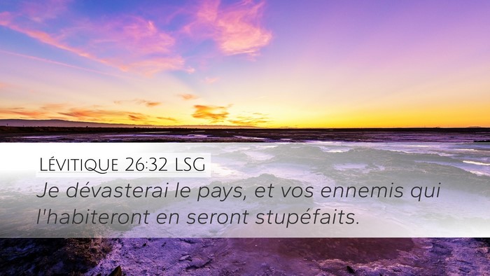 Lévitique 26:32 LSG Bible Verse Image