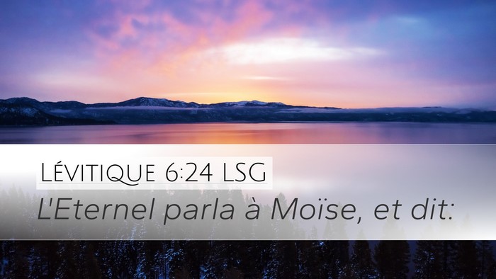Lévitique 6:24 LSG Bible Verse Image