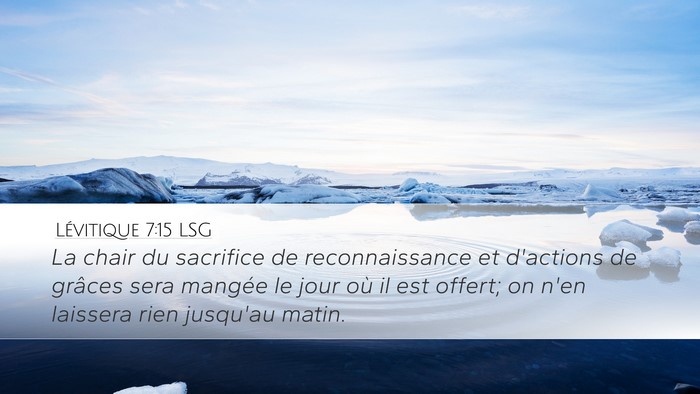 Lévitique 7:15 LSG Bible Verse Image