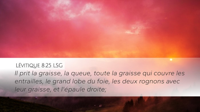 Lévitique 8:25 LSG Bible Verse Image