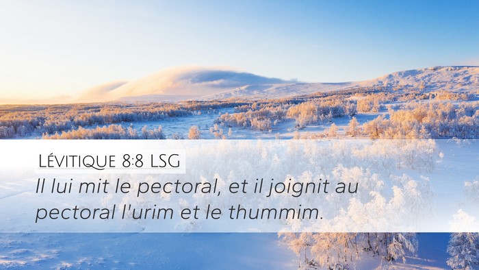 Lévitique 8:8 LSG Desktop Wallpaper - Il lui mit le pectoral, et il joignit au pectoral - Desktop Bible Verse Wallpaper
